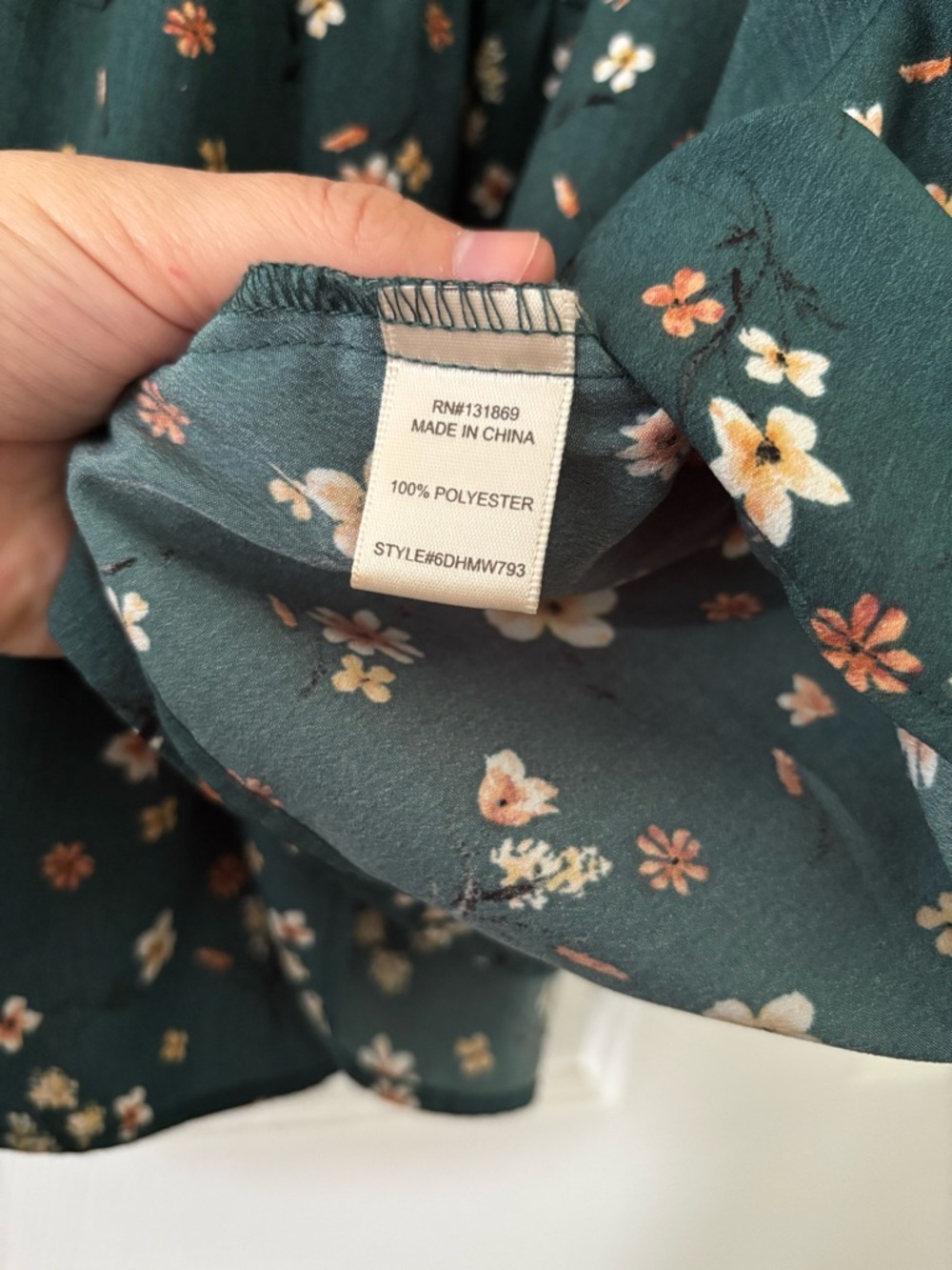 Emerald Bloom Smocked Floral Dress - Picture 5 of 5